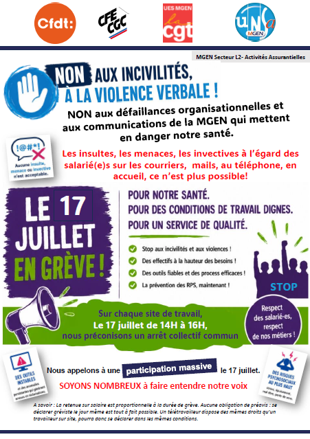 DEBRAYAGE 17 juillet – intersyndical