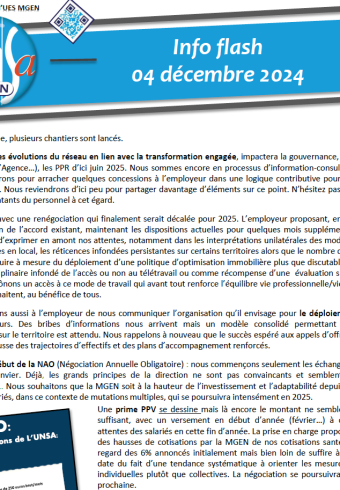 MGEN 42 –  flash 5 décembre  2024